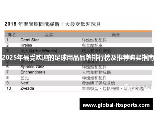 2025年最受欢迎的足球用品品牌排行榜及推荐购买指南